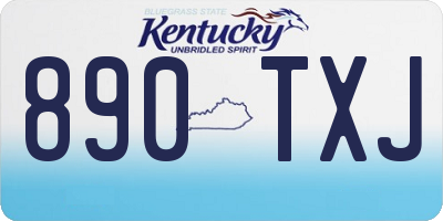 KY license plate 890TXJ