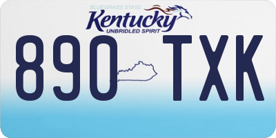 KY license plate 890TXK