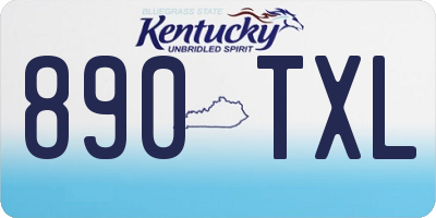 KY license plate 890TXL