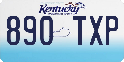 KY license plate 890TXP