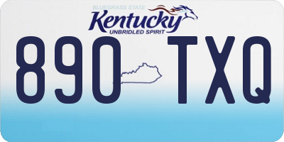 KY license plate 890TXQ