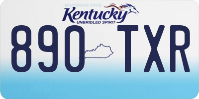 KY license plate 890TXR
