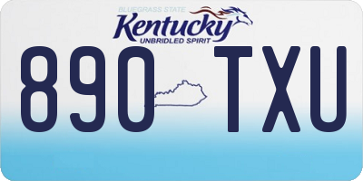 KY license plate 890TXU