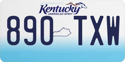 KY license plate 890TXW