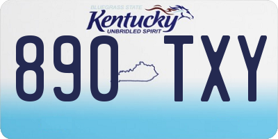 KY license plate 890TXY