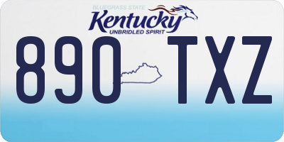 KY license plate 890TXZ