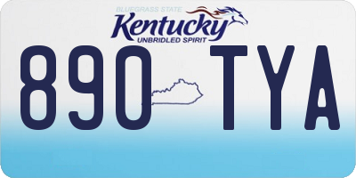 KY license plate 890TYA