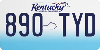 KY license plate 890TYD