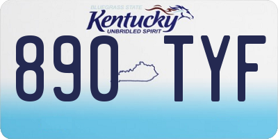 KY license plate 890TYF