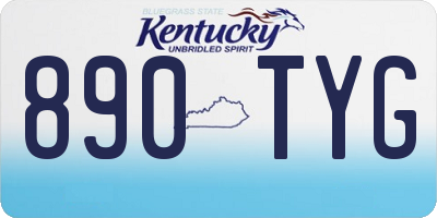 KY license plate 890TYG