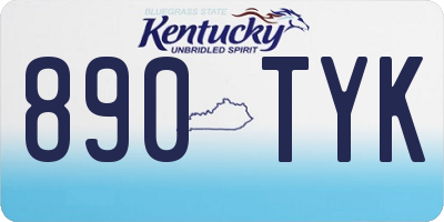 KY license plate 890TYK