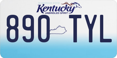 KY license plate 890TYL