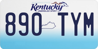 KY license plate 890TYM