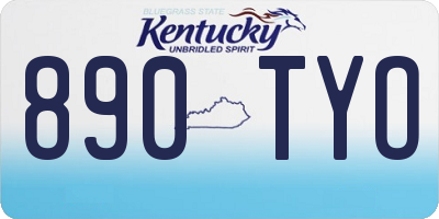 KY license plate 890TYO
