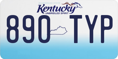 KY license plate 890TYP