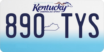 KY license plate 890TYS