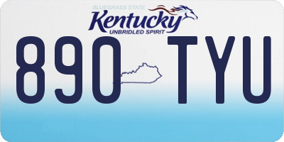 KY license plate 890TYU