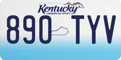 KY license plate 890TYV