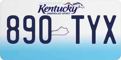 KY license plate 890TYX