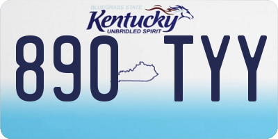 KY license plate 890TYY