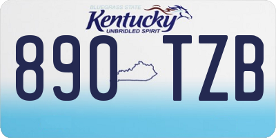 KY license plate 890TZB