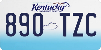KY license plate 890TZC