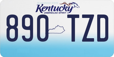 KY license plate 890TZD