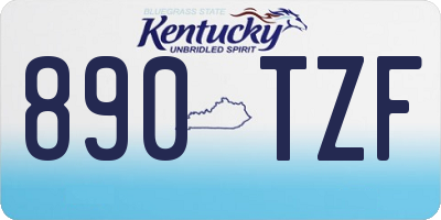 KY license plate 890TZF