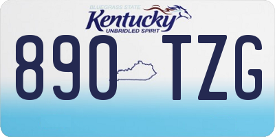 KY license plate 890TZG