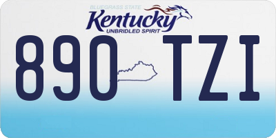 KY license plate 890TZI