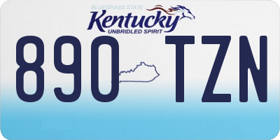 KY license plate 890TZN