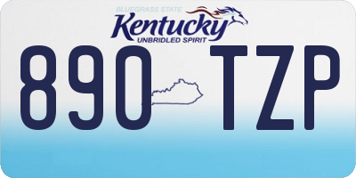 KY license plate 890TZP
