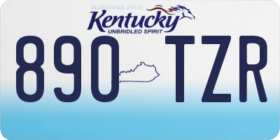 KY license plate 890TZR