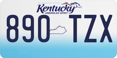 KY license plate 890TZX