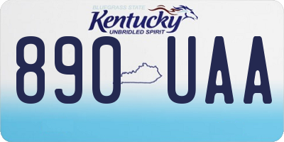 KY license plate 890UAA