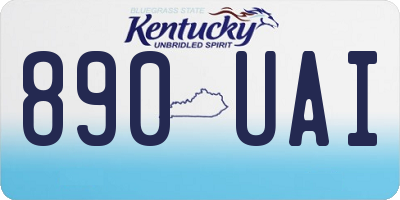 KY license plate 890UAI