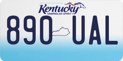 KY license plate 890UAL