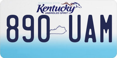 KY license plate 890UAM
