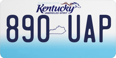 KY license plate 890UAP