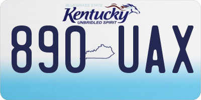 KY license plate 890UAX