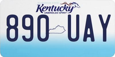 KY license plate 890UAY