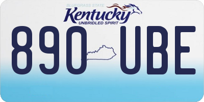 KY license plate 890UBE