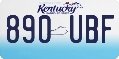 KY license plate 890UBF