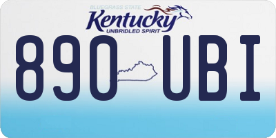 KY license plate 890UBI