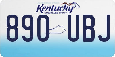 KY license plate 890UBJ