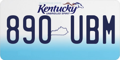 KY license plate 890UBM