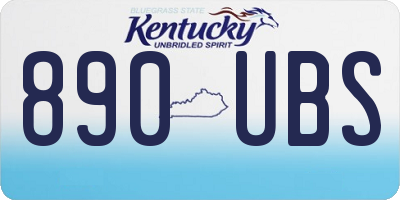 KY license plate 890UBS