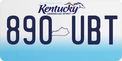 KY license plate 890UBT