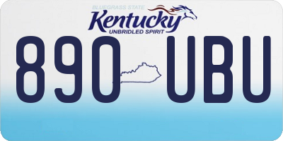 KY license plate 890UBU