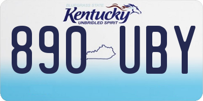 KY license plate 890UBY
